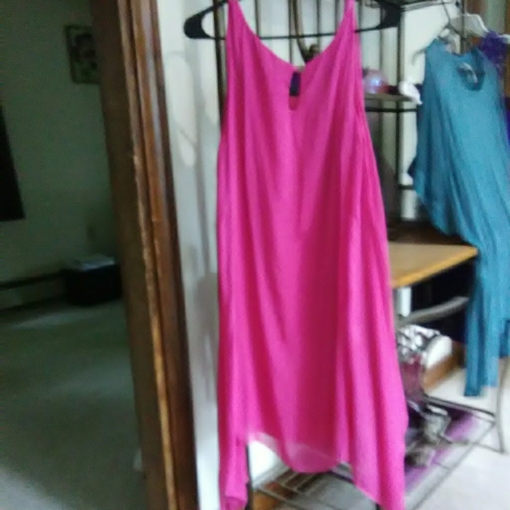 Italian Fuschi Summer Dress 100% Silk